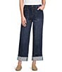 John Mark Woven Denim Wide Leg With Folded Cuff Jeans - Image 1