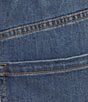 John Mark Woven Elastic Drawstring Wide Leg Jeans - Image 4