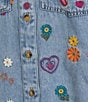 John Mark Woven Embroidered Floral And Butterfly Spread Collar Long Sleeve Blouse - Image 4