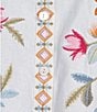John Mark Woven Embroidered Floral Point Collar Short Sleeve Button Front Shirt - Image 6