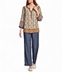 John Mark Woven Flat Front Wide Leg Pants - Image 3