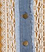 John Mark Woven Lace Inset Point Collar 3/4 Cuffed Sleeve Button Front Jacket - Image 4