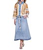 John Mark Woven Lace Inset Point Collar 3/4 Cuffed Sleeve Button Front Jacket - Image 5