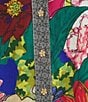 John Mark Woven Mixed All Over Print Banded Split V-Neck 3/4 Lantern Sleeve Button Front Shirt - Image 5