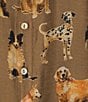 John Mark Woven Novelty Dog Print Point Collar 3/4 Sleeve Shirt - Image 4