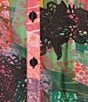 John Mark Woven Patchwork Print Point Collar Long Sleeve Button Front Blouse, Color:Multi Pink - Image 6