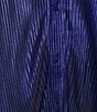 John Mark Woven Point Collar Short Dolman Sleeve Shimmer Pleat Button Front Blouse, Color:Royal - Image 6