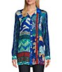 John Mark Woven Printed Point Collar Long Roll-Tab Sleeve Button-Front Tunic,Specials : American Fashion Style Bags On Sale John Mark Woven Printed Point Collar Long Roll-Tab Sleeve Button-Front Tunic,Specials : American Fashion Style Bags On Sale