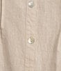 John Mark Woven Split V-Neck 3/4 Ruffle Sleeve Button-Front Blouse - Image 4