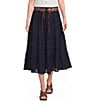 John Mark Woven Textured Tiered Belted Skirt - Image 1
