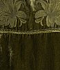 John Mark Woven Velvet Embroidered Split V-round 3/4 Sleeve Pullover Top - Image 4
