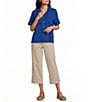 John Mark Woven Wide-Leg Patch Pocket Pants - Image 3