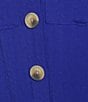 John Mark Woven Wire Collar 3/4 Sleeve Button Front Shirt Dress - Image 3