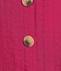 John Mark Woven Wire Collar 3/4 Sleeve Button Front Shirt Dress - Image 3