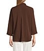 John Mark Woven Wire Collar 3/4 Sleeve Button /Front Shirt - Image 2