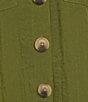 John Mark Woven Wire Collar 3/4 Sleeve Button Front Shirt - Image 4