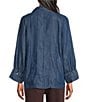 John Mark Woven Wire Collar 3/4 Sleeve Top - Image 2