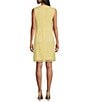 Color:Light Yellow - Image 4 - Lace Coat Collarless 3/4 Sleeve 2-Piece Coat Dress