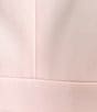 Color:Pink - Image 4 - Plus Size Crepe Ruffle Peplum Notch Lapel 2- Piece Jacket & Skirt Set
