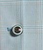 Color:Light Blue/White - Image 3 - Point Collar Long Sleeve 2-Piece Jacket Pant Suit