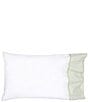 John Robshaw Cinde Cuff Sage Organic Cotton Pillowcase Pair - Image 1