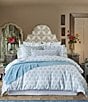John Robshaw Cinde Cuff Sage Organic Cotton Pillowcase Pair - Image 2