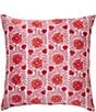 Color:Berry - Image 1 - Iyla Berry Cotton & Silk Mushru Square Pillow