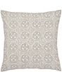 Color:Sand - Image 1 - Kaia Embroidered Cotton & Linen Square Pillow