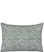 Color:Sage - Image 1 - Kimaya Geometric Embroidered Bolster Pillow