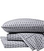 Color:Gray - Image 1 - Organic Cotton Percale Kama Embroidered Sheet Set