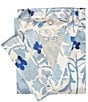 John Robshaw Tanish Mushru Wrap Robe, Color:Blue - Image 2