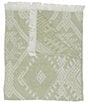 John Robshaw Tanvi Geometric Jacquard Fringed Throw - Image 1