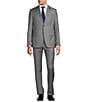 Color:Grey - Image 1 - Bleecker Slim Fit Flat Front Solid 2-Piece Suit