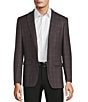 John Varvatos Signature Tailored Slim Fit Checked Sport Coat, Color:Burgundy - Image 3