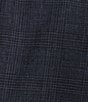 Color:Blue - Image 3 - Slim Fit Flat Front Plaid Pattern 2-Piece Suit