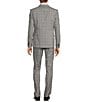 Color:Grey - Image 2 - Slim Fit Flat Front Plaid Pattern 2-Piece Suit