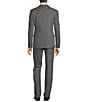 Color:Charcoal - Image 2 - Slim Fit Flat Front Plaid Pattern 2-Piece Suit