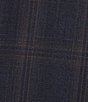 Color:Blue - Image 3 - Slim Fit Notch Lapel Flat Front Plaid Pattern 2-Piece Suit
