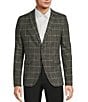 John Varvatos Slim Fit Plaid Print Sport Coat, Color:Charcoal - Image 1