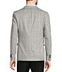Color:Grey - Image 2 - Slim Fit Windowpane Pattern Sport Coat