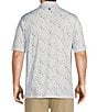 Johnnie-O Big & Tall Bar Cart Print Performance Stretch Short Sleeve Polo Shirt, Color:White - Image 2