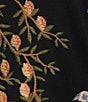 JOHNNY WAS Adela Embroidered V-Neck Long Sleeve Tee, Color:Black - Image 4