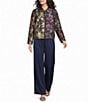 JOHNNY WAS Amandie Mixed Floral Print Jacquard Long Sleeve Zip-Front Bomber Jacket - Image 3