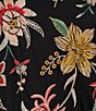 JOHNNY WAS Andrean Placement Floral Embroidery Knit Jersey Round Neck Short Sleeve Shift Dress, Color:Black - Image 3