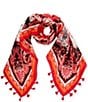 JOHNNY WAS Antheia Print Silk Square Scarf, Color:Antheia - Image 1