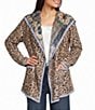 JOHNNY WAS Athene Joan Sherpa Knit Reversible Bold Print Open-Front Hooded Jacket - Image 1