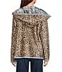 JOHNNY WAS Athene Joan Sherpa Knit Reversible Bold Print Open-Front Hooded Jacket - Image 3