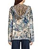 JOHNNY WAS Athene Joan Sherpa Knit Reversible Bold Print Open-Front Hooded Jacket - Image 4