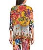 JOHNNY WAS Audrey Coordinating Magnolia Patchwork Print Classic Collar Long Sleeve Shirt - Image 4