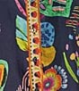JOHNNY WAS Audrey Silk Farout Boho Floral Scarf Print V-Neck Long Roll Tab Sleeve Button Front Shirt, Color:Farout Scarf - Image 4